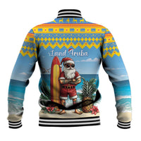 Aruba Christmas Baseball Jacket Surfing Santa Bon Pasco - Wonder Print Shop