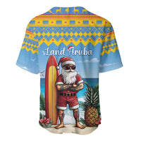 Aruba Christmas Baseball Jersey Surfing Santa Bon Pasco - Wonder Print Shop