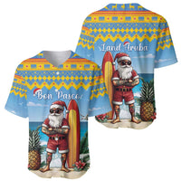 Aruba Christmas Baseball Jersey Surfing Santa Bon Pasco - Wonder Print Shop