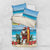 Aruba Christmas Bedding Set Surfing Santa Bon Pasco - Wonder Print Shop