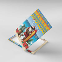 Aruba Christmas Canvas Wall Art Surfing Santa Bon Pasco - Wonder Print Shop
