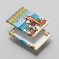 Aruba Christmas Canvas Wall Art Surfing Santa Bon Pasco - Wonder Print Shop