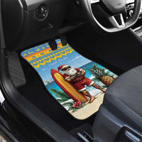 Aruba Christmas Car Mats Surfing Santa Bon Pasco - Wonder Print Shop