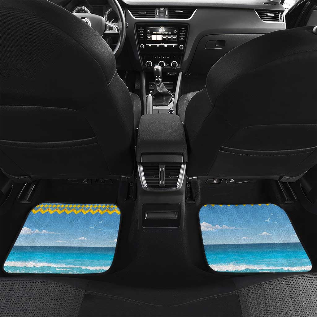 Aruba Christmas Car Mats Surfing Santa Bon Pasco - Wonder Print Shop