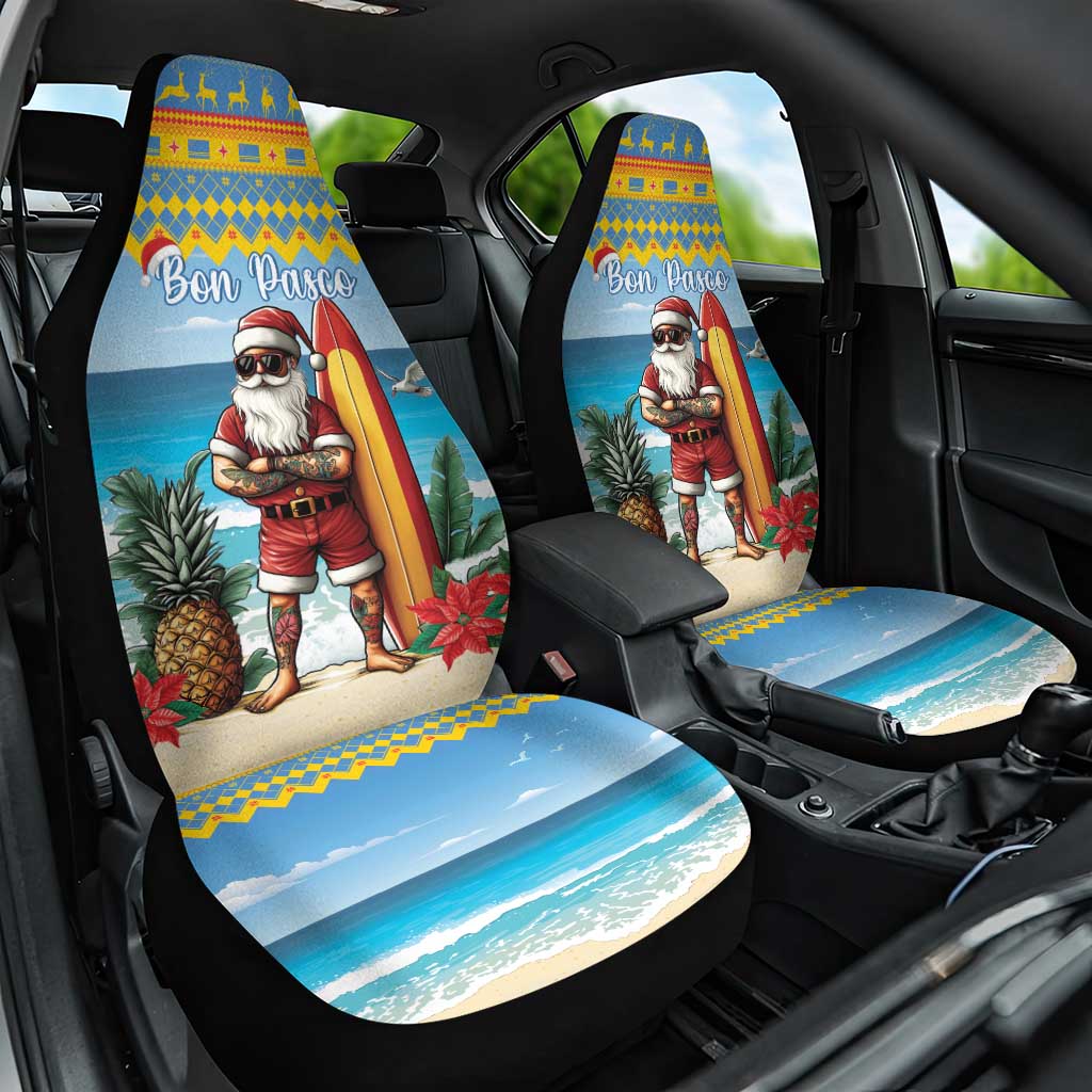 Aruba Christmas Car Seat Cover Surfing Santa Bon Pasco - Wonder Print Shop