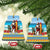 Aruba Christmas Ceramic Ornament Surfing Santa Bon Pasco - Wonder Print Shop