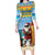 Aruba Christmas Family Matching Long Sleeve Bodycon Dress and Hawaiian Shirt Surfing Santa Bon Pasco - Wonder Print Shop