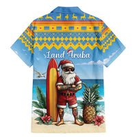 Aruba Christmas Family Matching Mermaid Dress and Hawaiian Shirt Surfing Santa Bon Pasco - Wonder Print Shop