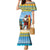 Aruba Christmas Family Matching Mermaid Dress and Hawaiian Shirt Surfing Santa Bon Pasco - Wonder Print Shop