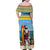 Aruba Christmas Family Matching Off Shoulder Maxi Dress and Hawaiian Shirt Surfing Santa Bon Pasco - Wonder Print Shop