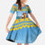 Aruba Christmas Family Matching Summer Maxi Dress and Hawaiian Shirt Surfing Santa Bon Pasco - Wonder Print Shop