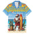 Aruba Christmas Family Matching Summer Maxi Dress and Hawaiian Shirt Surfing Santa Bon Pasco - Wonder Print Shop