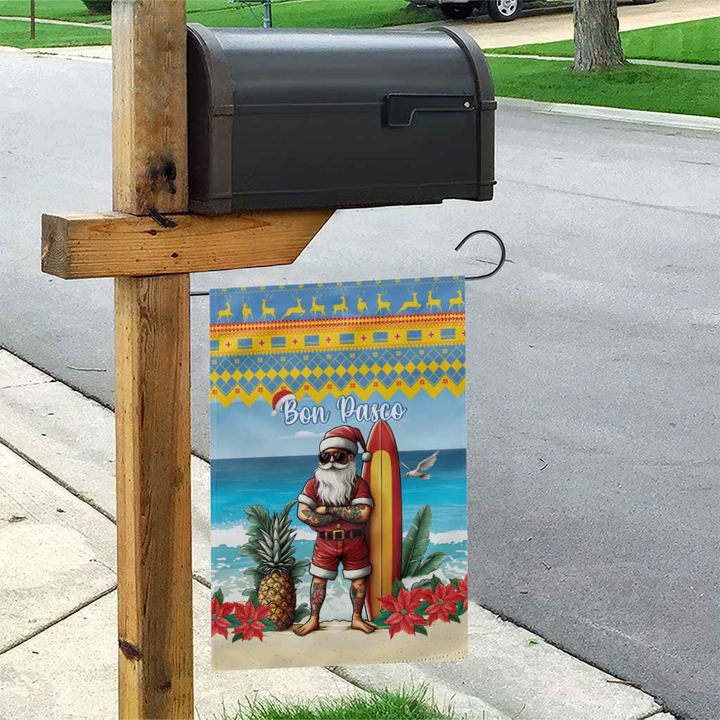 Aruba Christmas Garden Flag Surfing Santa Bon Pasco - Wonder Print Shop