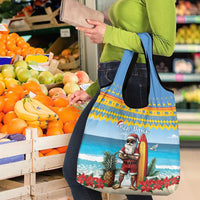 Aruba Christmas Grocery Bag Surfing Santa Bon Pasco