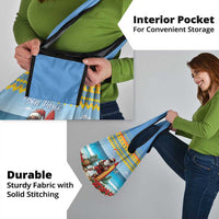 Aruba Christmas Grocery Bag Surfing Santa Bon Pasco