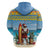 Aruba Christmas Hoodie Surfing Santa Bon Pasco - Wonder Print Shop