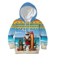 Aruba Christmas Kid Hoodie Surfing Santa Bon Pasco - Wonder Print Shop