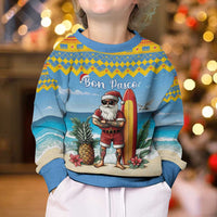 Aruba Christmas Kid Ugly Christmas Sweater Surfing Santa Bon Pasco - Wonder Print Shop
