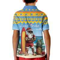 Aruba Christmas Kid Polo Shirt Surfing Santa Bon Pasco - Wonder Print Shop