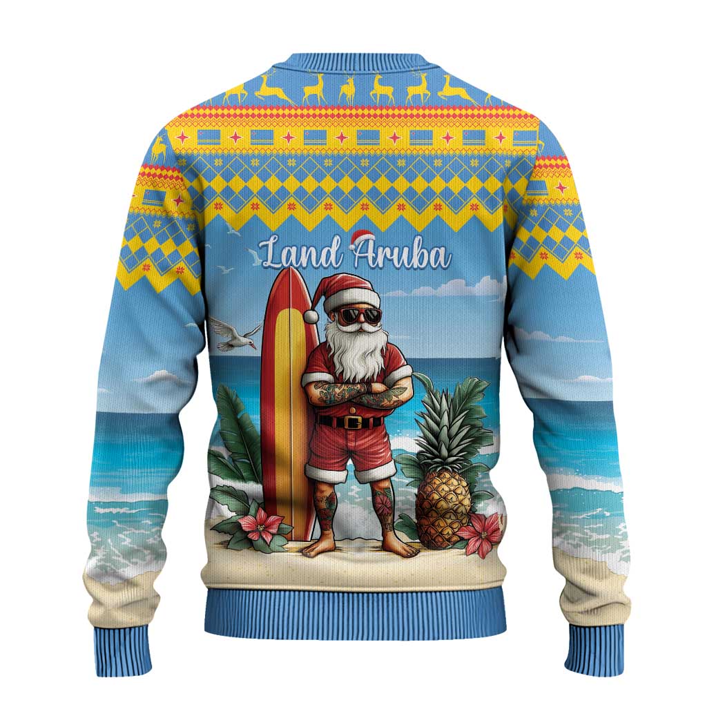 Aruba Christmas Ugly Christmas Sweater Surfing Santa Bon Pasco - Wonder Print Shop