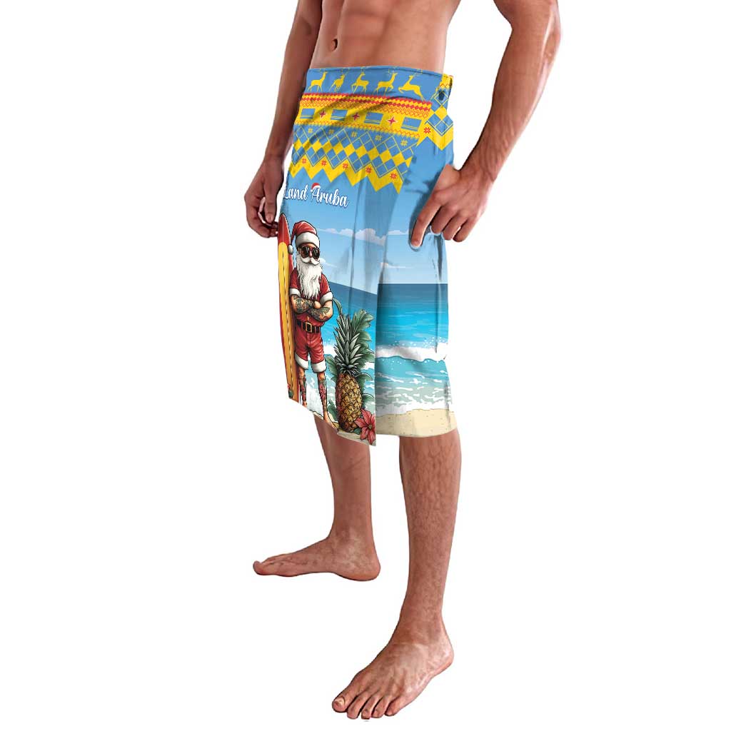 Aruba Christmas Lavalava Surfing Santa Bon Pasco - Wonder Print Shop