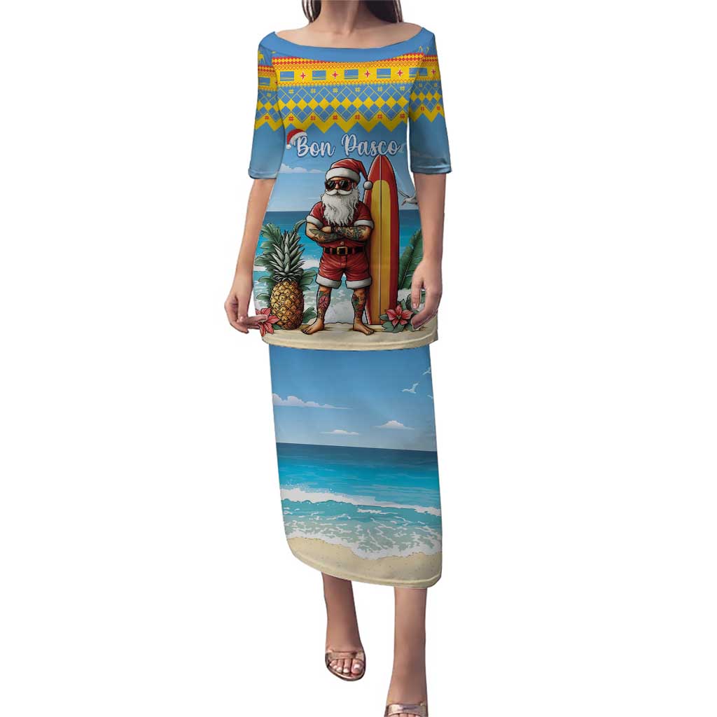 Aruba Christmas Puletasi Surfing Santa Bon Pasco - Wonder Print Shop