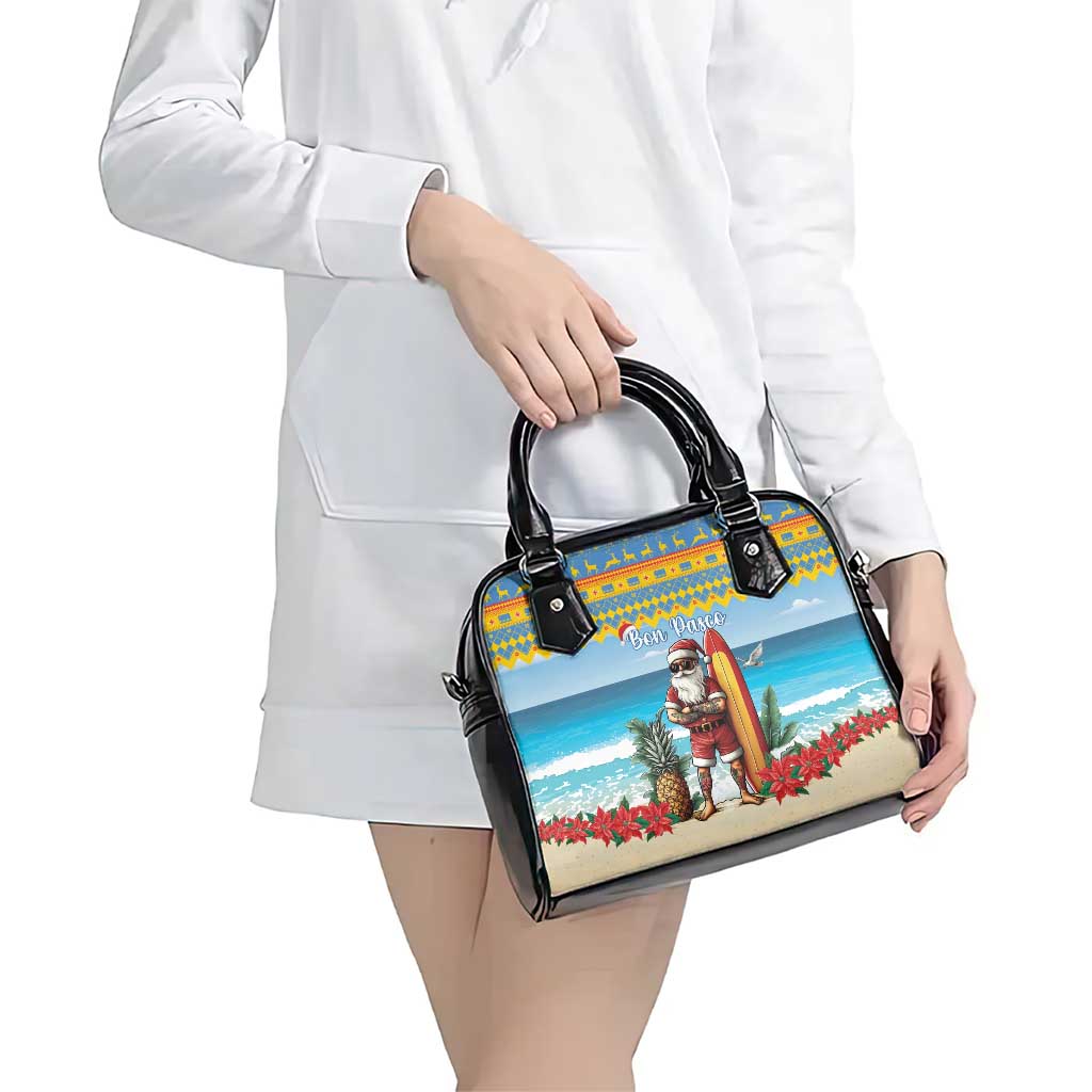 Aruba Christmas Shoulder Handbag Surfing Santa Bon Pasco