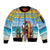 Aruba Christmas Sleeve Zip Bomber Jacket Surfing Santa Bon Pasco - Wonder Print Shop