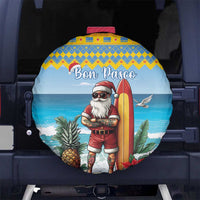 Aruba Christmas Spare Tire Cover Surfing Santa Bon Pasco - Wonder Print Shop