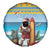 Aruba Christmas Spare Tire Cover Surfing Santa Bon Pasco - Wonder Print Shop