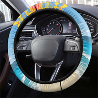 Aruba Christmas Steering Wheel Cover Surfing Santa Bon Pasco - Wonder Print Shop