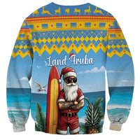 Aruba Christmas Sweatshirt Surfing Santa Bon Pasco - Wonder Print Shop