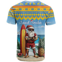 Aruba Christmas T Shirt Surfing Santa Bon Pasco - Wonder Print Shop