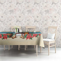 Aruba Christmas Tablecloth Surfing Santa Bon Pasco - Wonder Print Shop