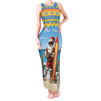 Aruba Christmas Tank Maxi Dress Surfing Santa Bon Pasco - Wonder Print Shop