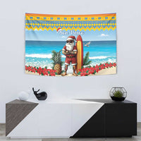 Aruba Christmas Tapestry Surfing Santa Bon Pasco - Wonder Print Shop
