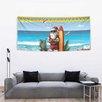 Aruba Christmas Tapestry Surfing Santa Bon Pasco - Wonder Print Shop