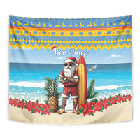 Aruba Christmas Tapestry Surfing Santa Bon Pasco - Wonder Print Shop