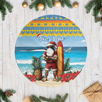 Aruba Christmas Tree Skirt Surfing Santa Bon Pasco - Wonder Print Shop