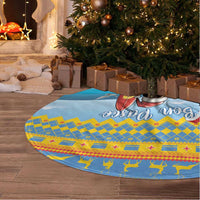 Aruba Christmas Tree Skirt Surfing Santa Bon Pasco - Wonder Print Shop