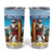 Aruba Christmas Tumbler Cup Surfing Santa Bon Pasco - Wonder Print Shop