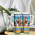 Aruba Christmas Tumbler With Handle Surfing Santa Bon Pasco - Wonder Print Shop