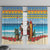 Aruba Christmas Window Curtain Surfing Santa Bon Pasco - Wonder Print Shop