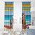 Aruba Christmas Window Curtain Surfing Santa Bon Pasco - Wonder Print Shop