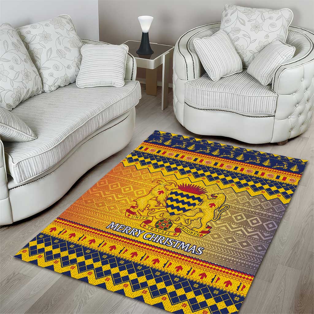 Chad Christmas Area Rug Coat Of Arms Merry Christmas - Wonder Print Shop