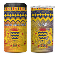 Chad Christmas 4 in 1 Can Cooler Tumbler Coat Of Arms Merry Christmas - Wonder Print Shop