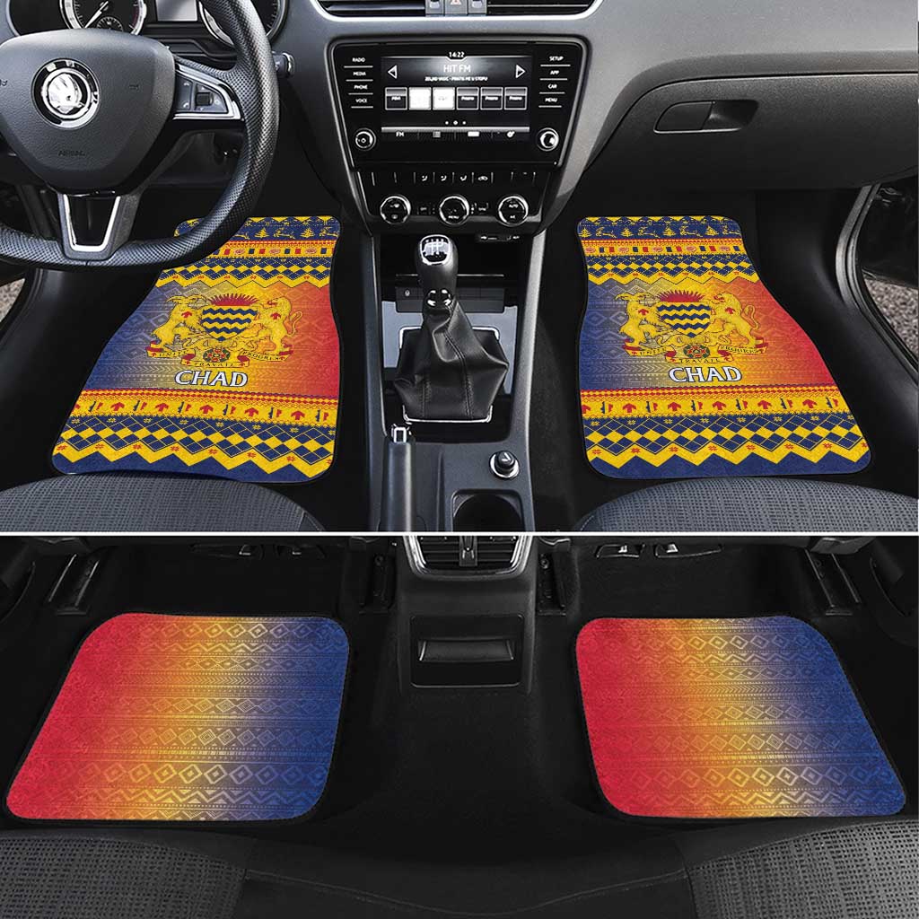 Chad Christmas Car Mats Coat Of Arms Merry Christmas - Wonder Print Shop