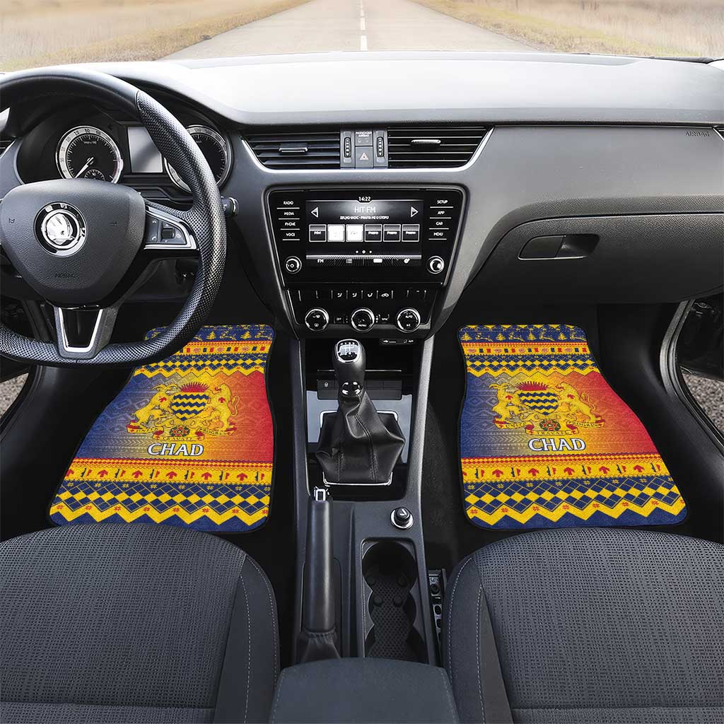 Chad Christmas Car Mats Coat Of Arms Merry Christmas - Wonder Print Shop