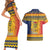 Chad Christmas Couples Matching Short Sleeve Bodycon Dress and Hawaiian Shirt Coat Of Arms Merry Christmas - Wonder Print Shop