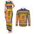 Chad Christmas Couples Matching Tank Maxi Dress and Long Sleeve Button Shirt Coat Of Arms Merry Christmas - Wonder Print Shop